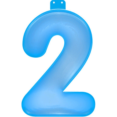 Basic inflatable number 2 blue 35cm