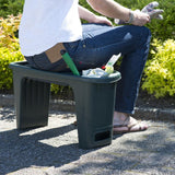Nature garden bench 2-in-15 65.5x25x34 cm green