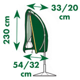 Nature protective cover for floating parasols 54 32x230 cm