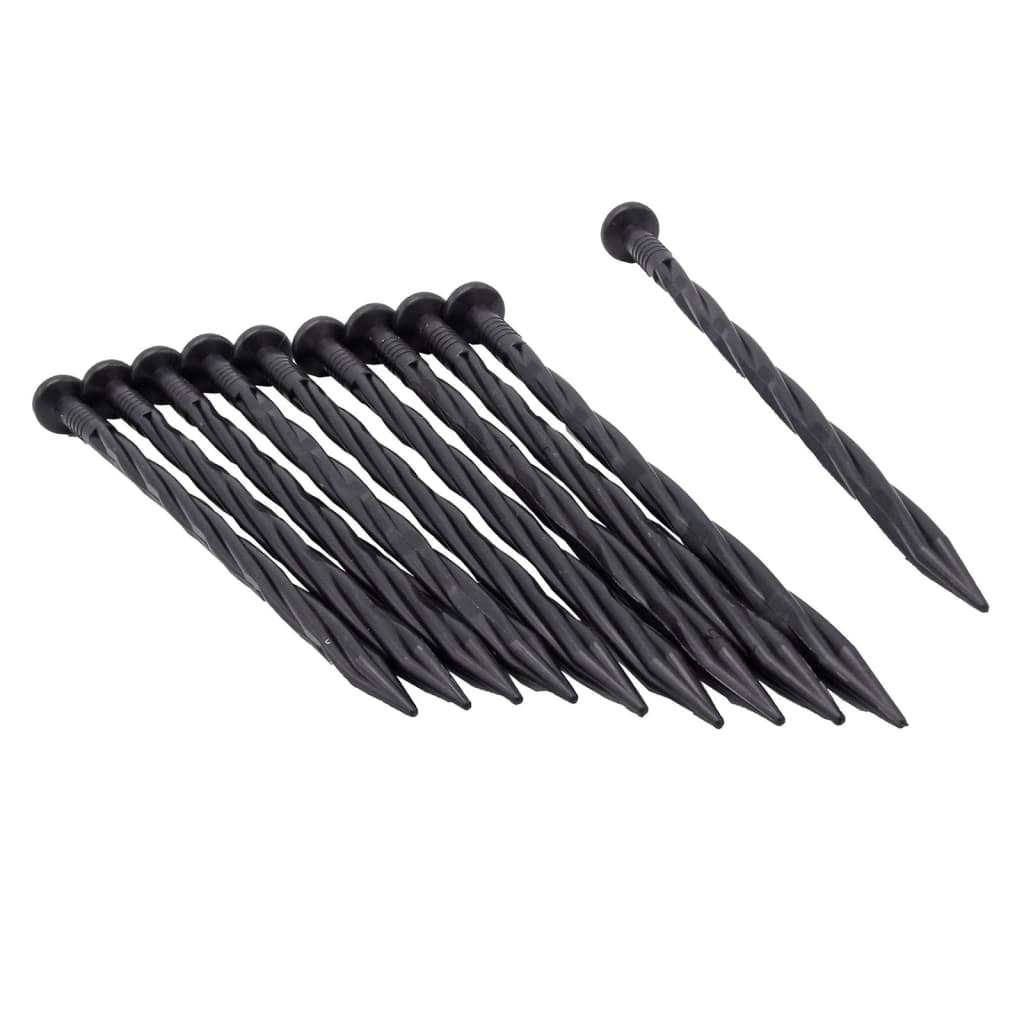 Pins de tierra de la naturaleza 10 pcs 20 cm negro