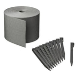 Nature Border Rand Set h15 cm x 10 m con penna grigio