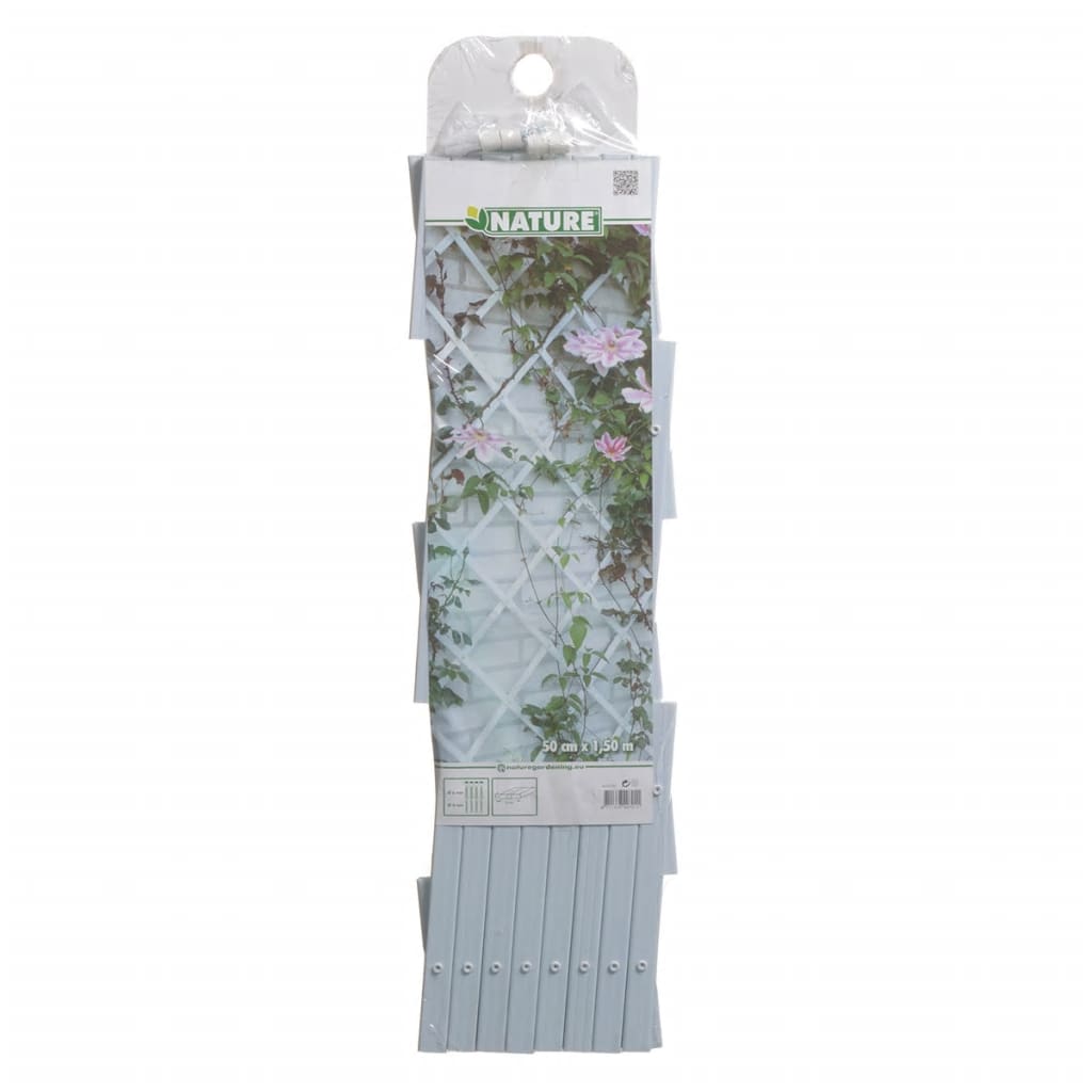 Nature Garden Slat Work 50x150 cm PVC White 6040701