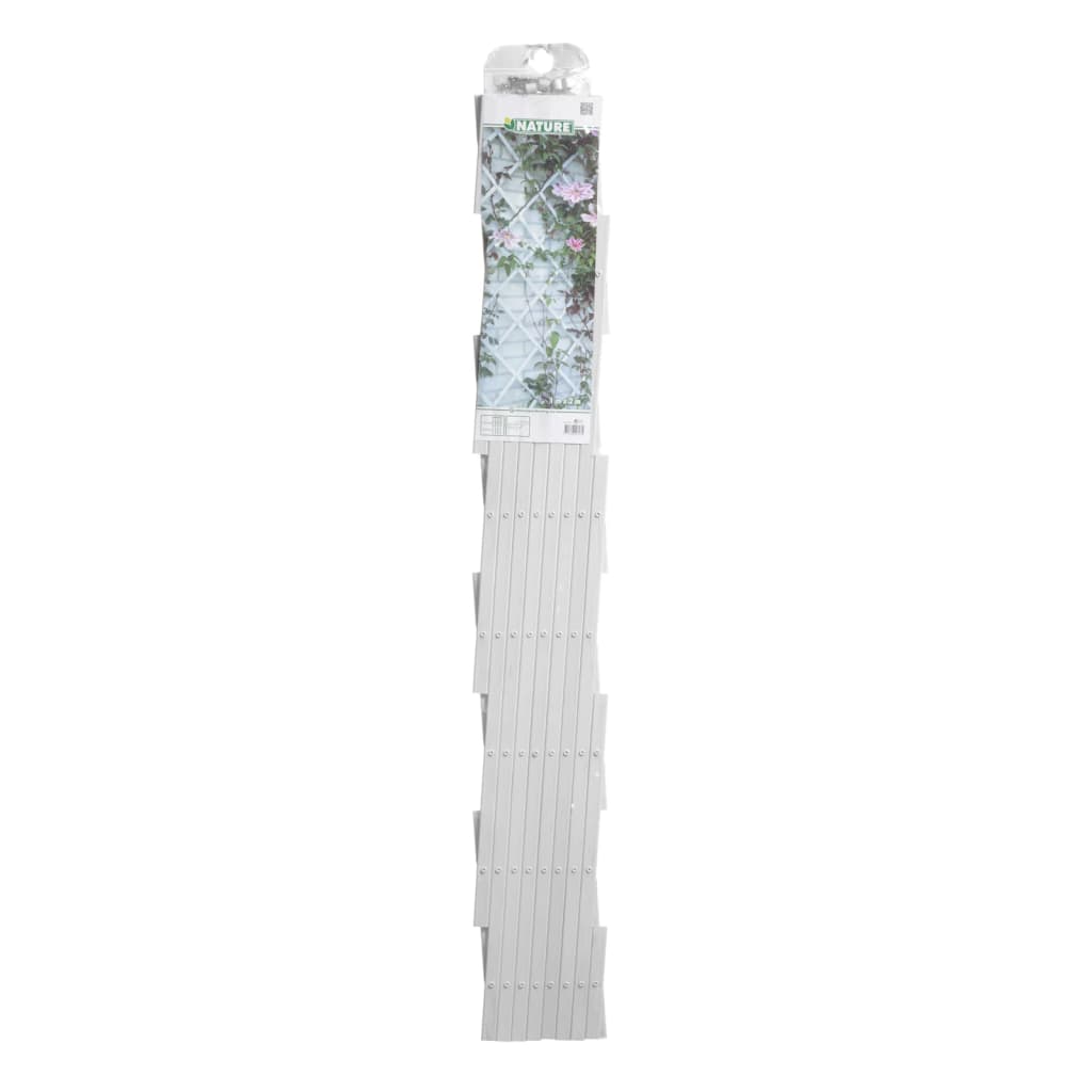 Nature Garden slat work 100x200 cm PVC White 6040703
