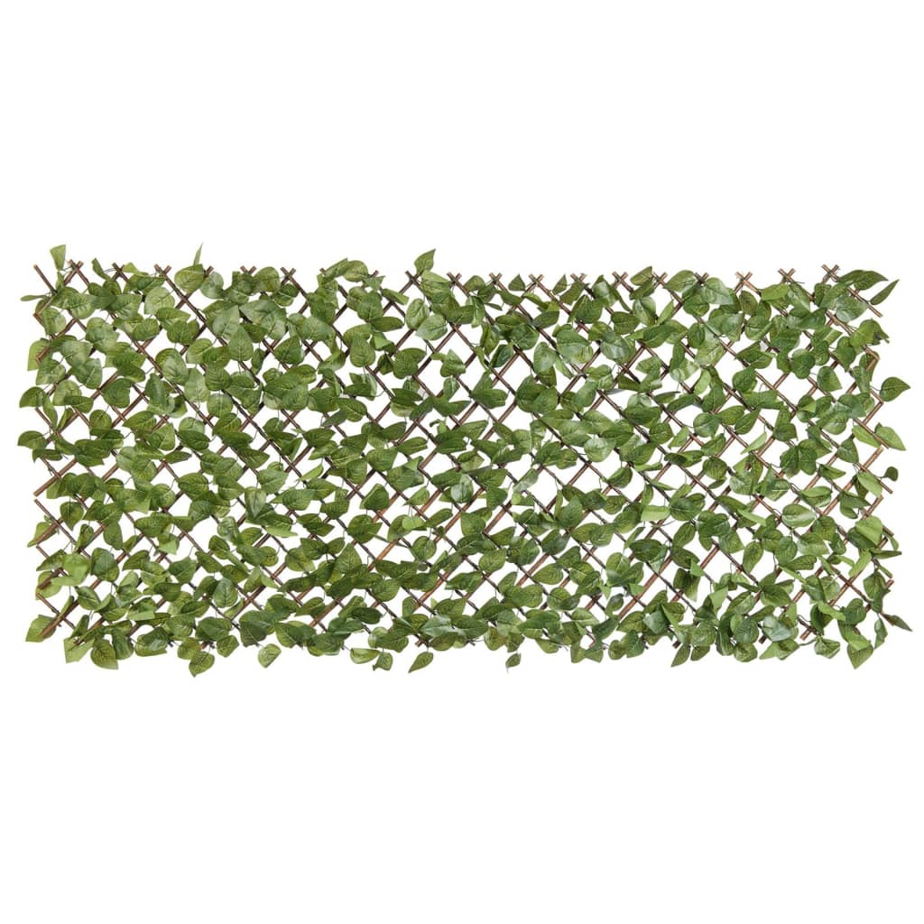 Nature Garden Slat Work with laurbladgrønne blader 90x180 cm