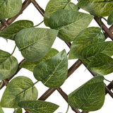 Nature Garden Slat Work with laurbladgrønne blader 90x180 cm