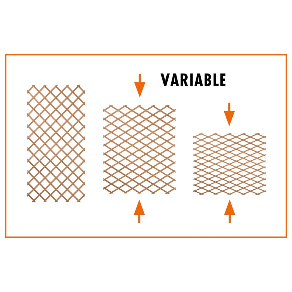 Nature Latwerk za vrt 100x200 cm Naravni les 6041703