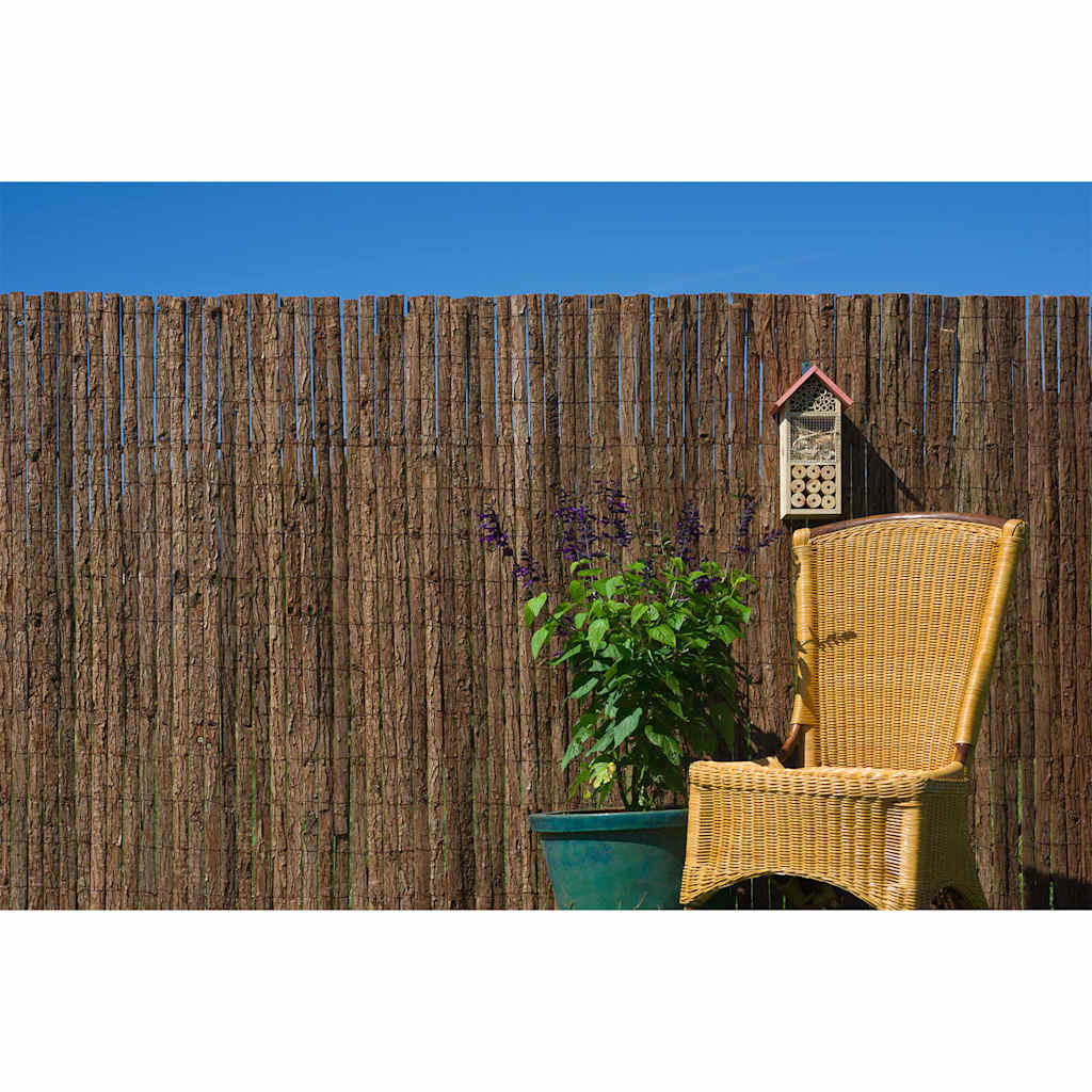 Nature garden screen 1x3 m 5 cm thick natural pine bark