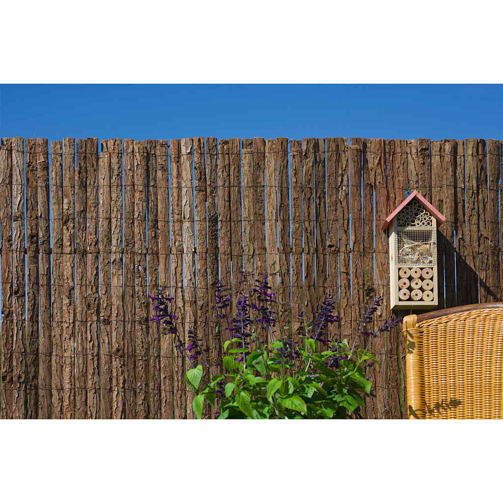 Nature garden screen 1x3 m 5 cm thick natural pine bark