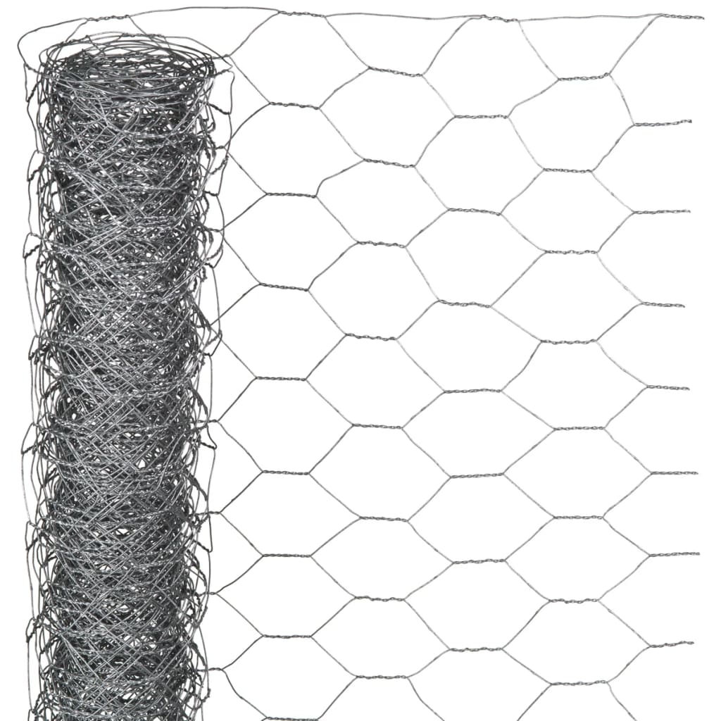 Natur Mesh Hexagonal 1x10 m 40 mm galvaniséiert Stol