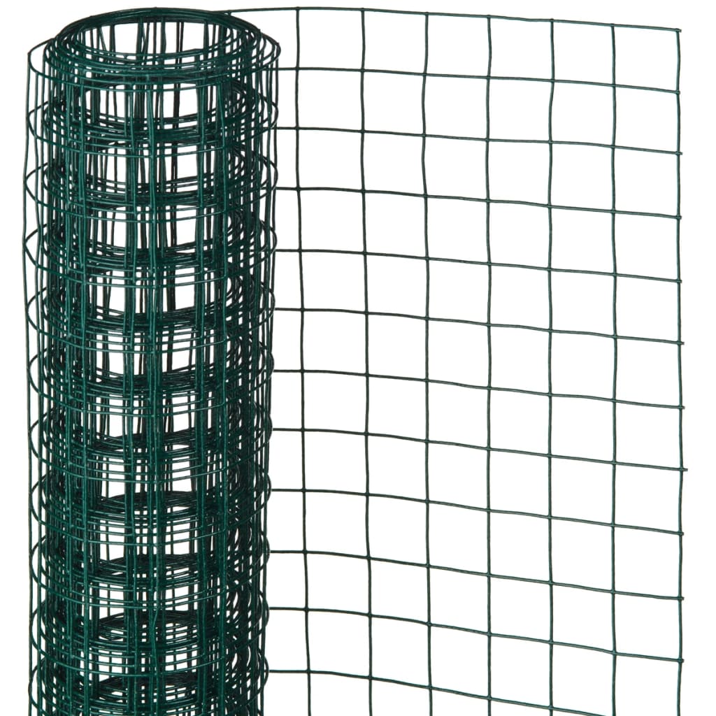 Narava mrežast kvadrat 0,5x2,5 m 13 mm plastično prevlečeno jekleno zeleno