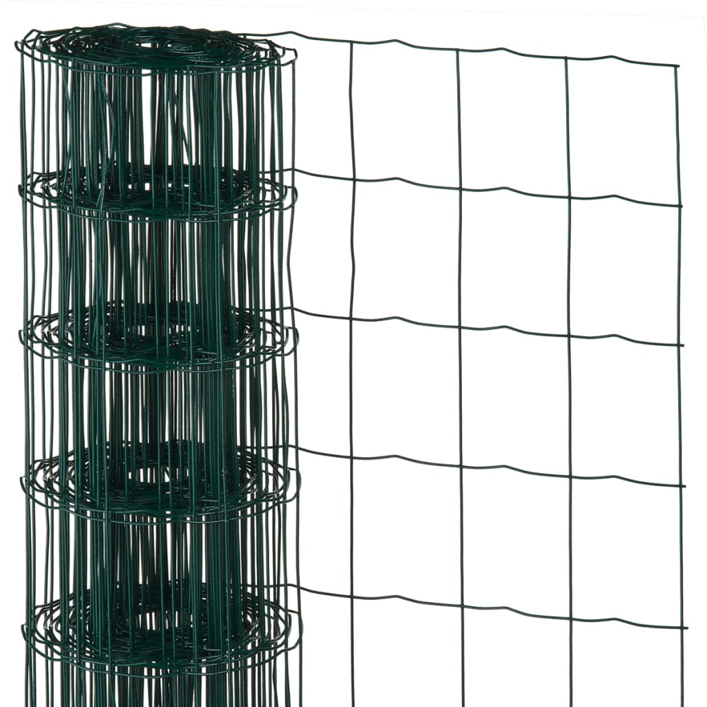 Nature mesh rectangular 0.6x10 m plastic coated steel green