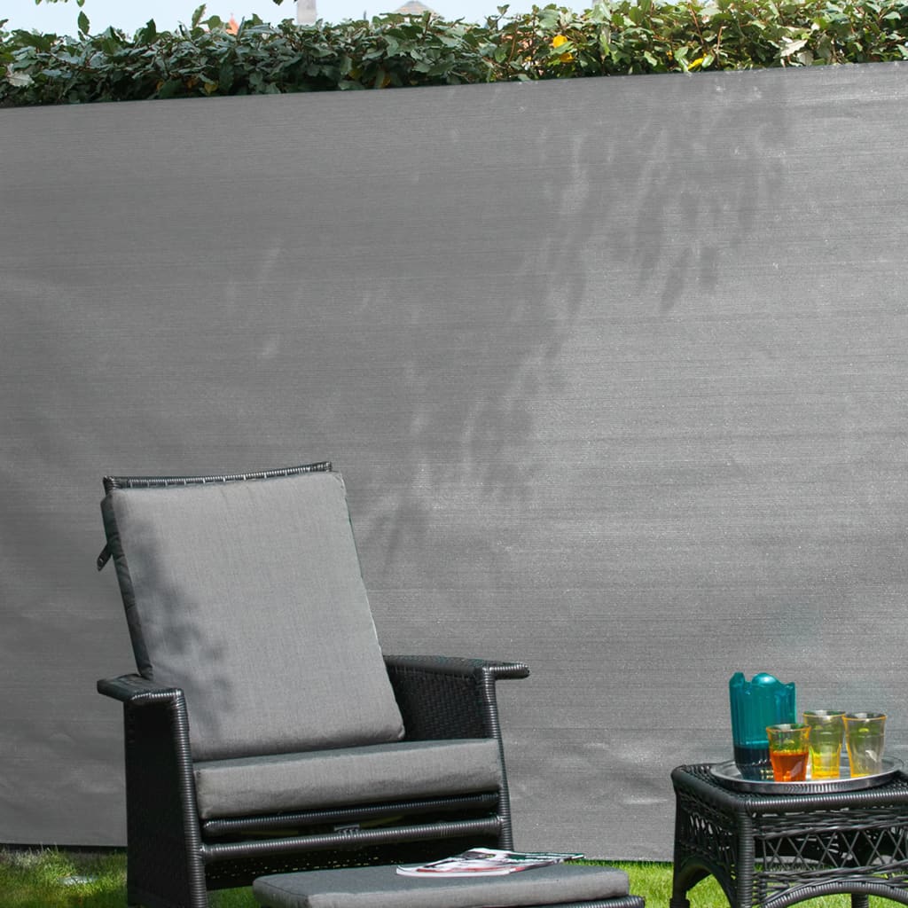 Nature garden screen 1.2x5 m PE Gray