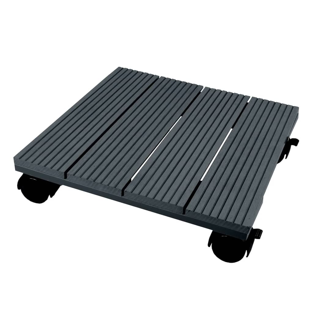 Nature plantentrolley vierkant 30x30 cm antracietkleurig hkc