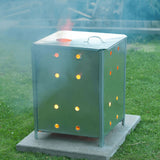 Nature Garden Burning Sven Square 46x46x65 cm ocynkowana stal