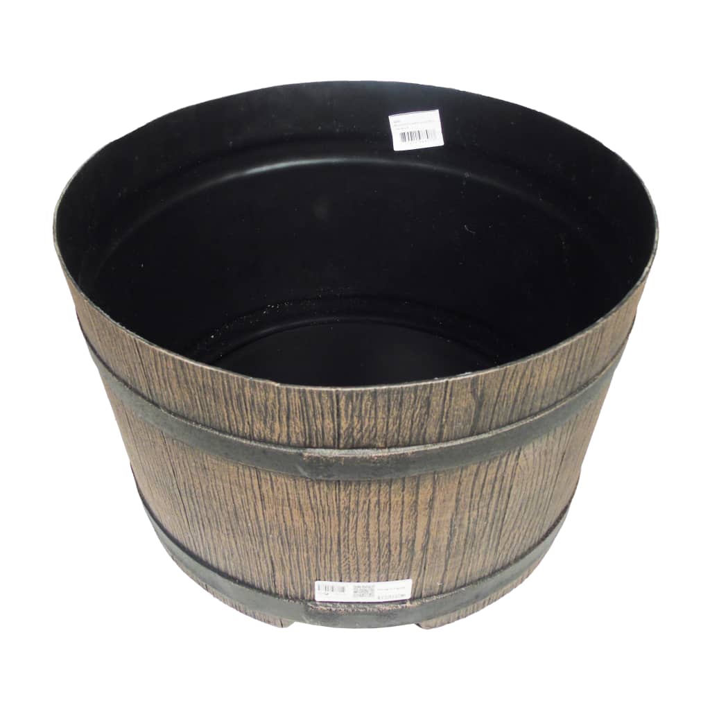 Naturstandard for regn tønde med træ-look 45x28,5 cm brun