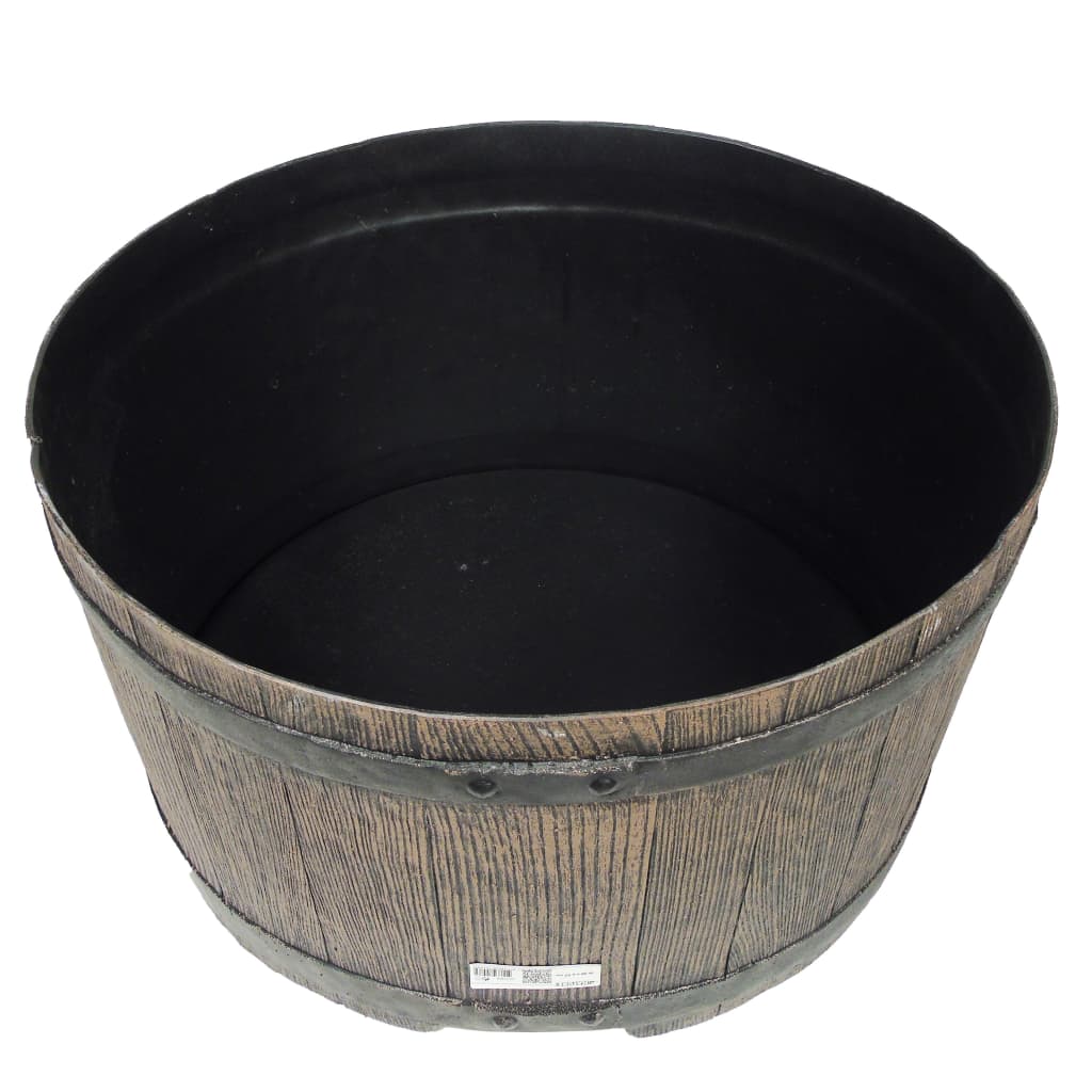 Nature Rain Barrel Stand avec look en bois 30,5x58 cm brun