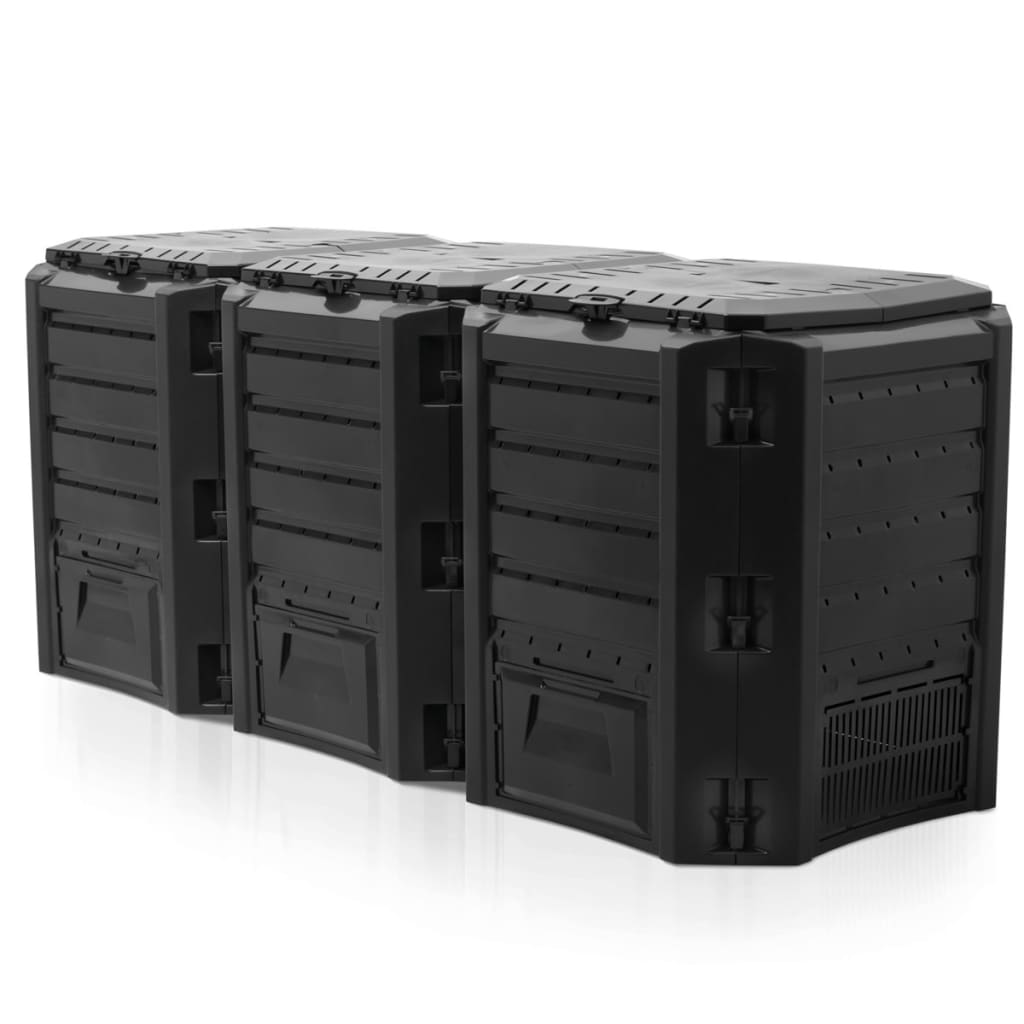 Nature Compost Bin Black 1200 L