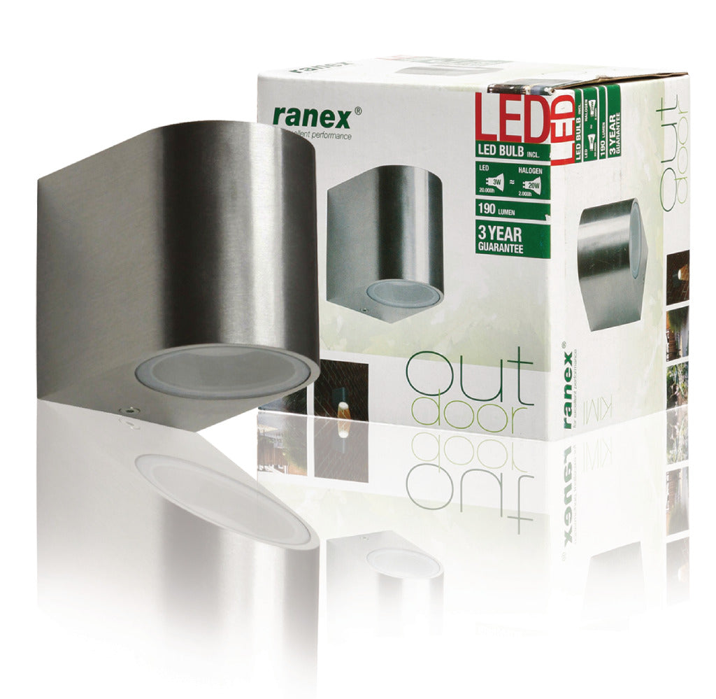 Lâmpada de parede SmartWares LED 6,8 x 9,2 cm de prata de alumínio