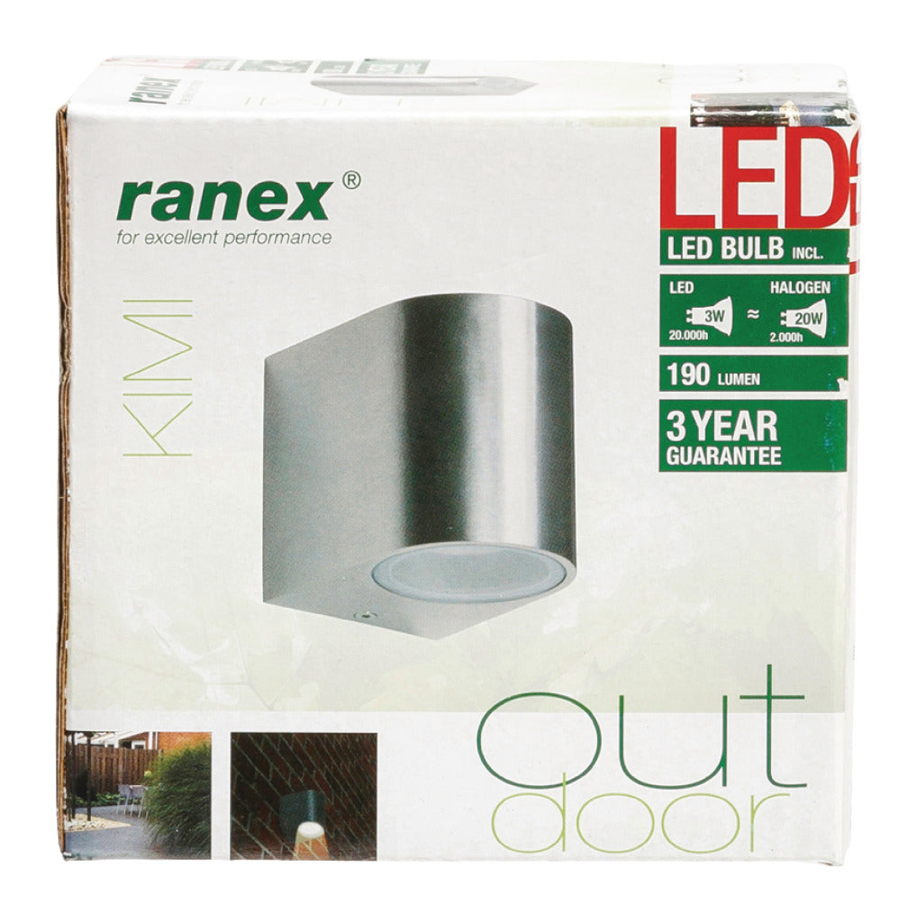 Lâmpada de parede SmartWares LED 6,8 x 9,2 cm de prata de alumínio