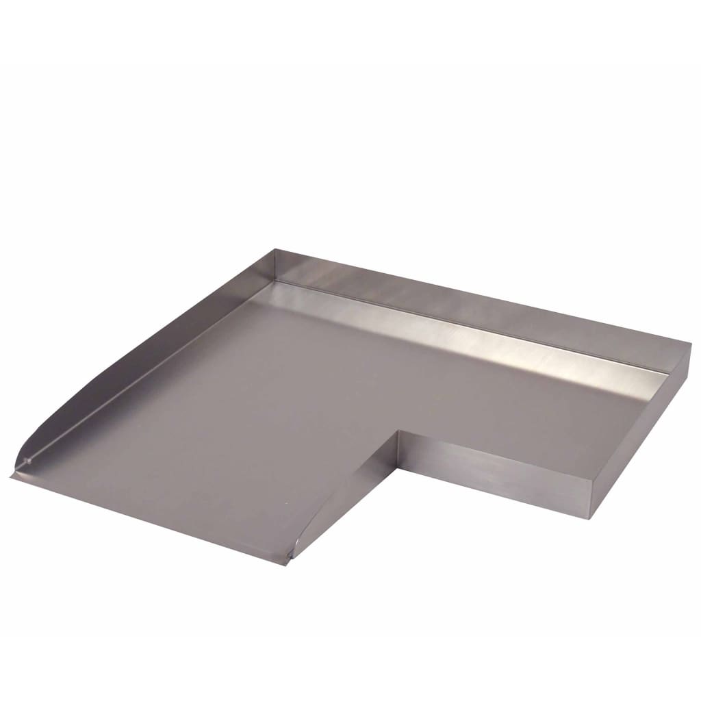 Ubbink Watervalplaat Volga left corner element Stainless steel