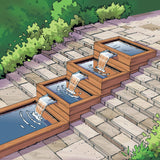 Ubbink Waterfall plate for pond Brisbane 304 stainless steel