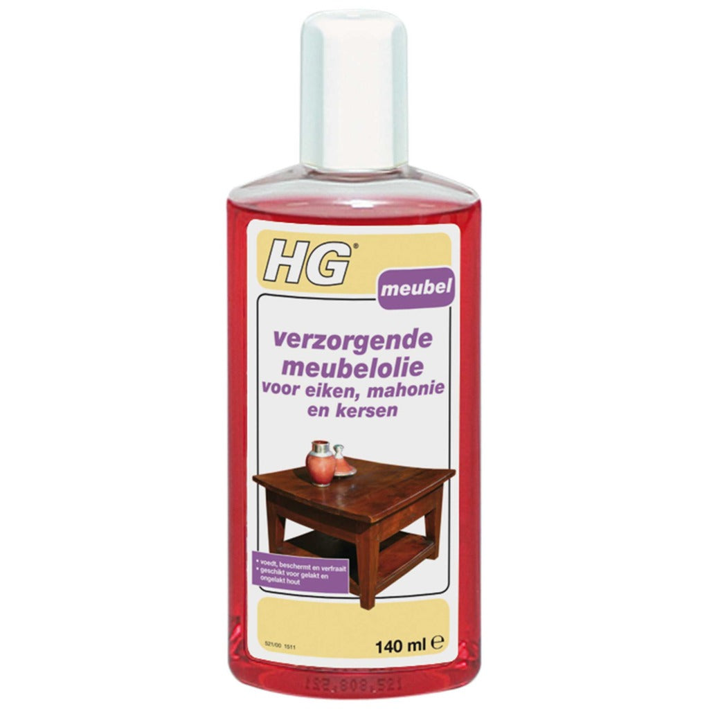 HG HG Pfleeg Miwwelen Oil Oak Mahonie Kiischtexmilm