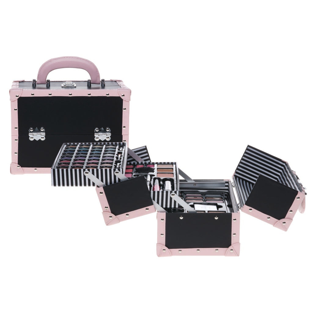 Basic make-up case black pink