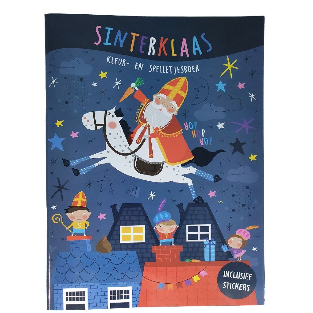 Základní Sinterklaas Color and Game Book + samolepky