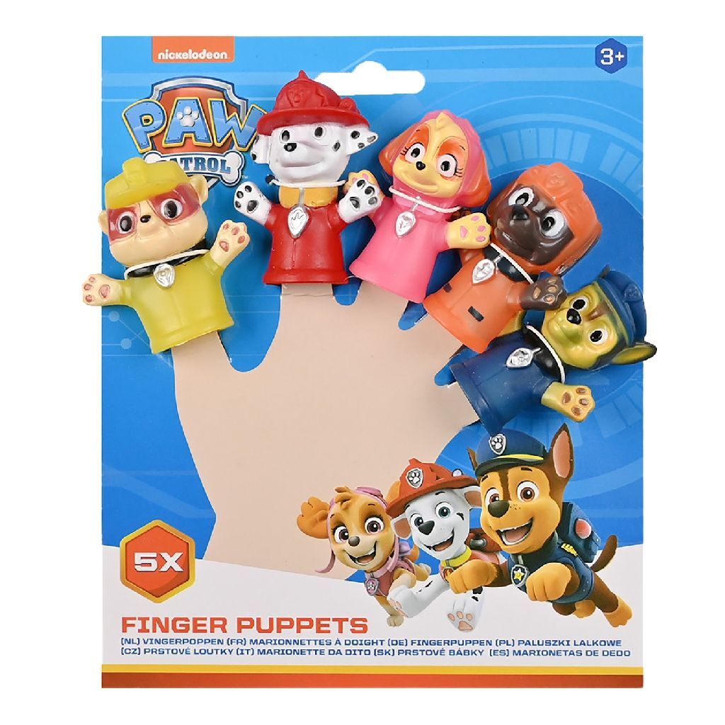 Puppet di dito Paw Patrol, 5st.