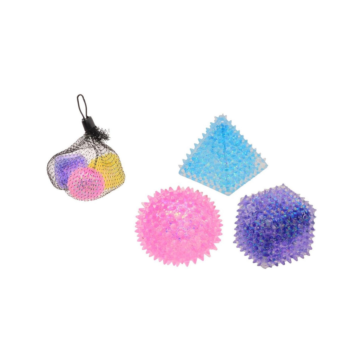Johntoy slow rise squeeze glitter shapes - 3 pcs.