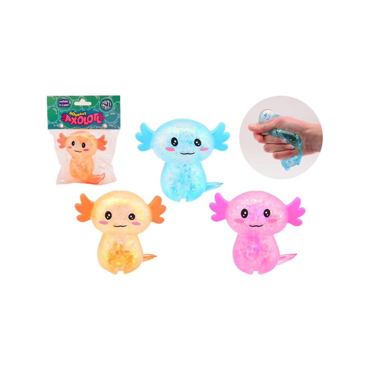 Johntoy anti-stres axalotl in zak