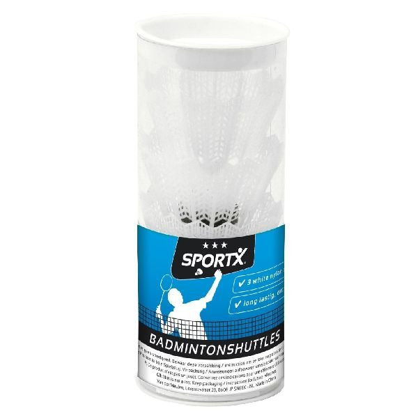 Sportx 3 badmintonshuttles bílý