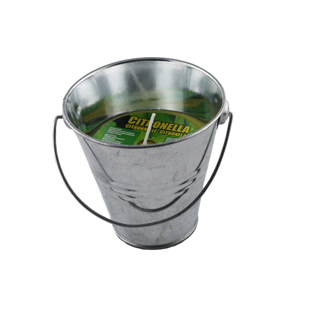 Basic Citronella candle in metal bucket 9 cm