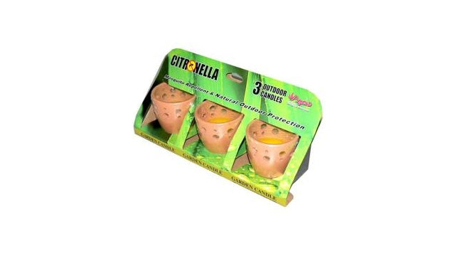 Diverse Citronella terra cotta krukor uppsättning av 3