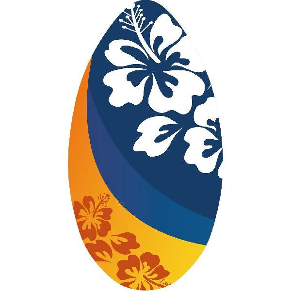 Sportx skimboard fiore arancione blu 100 cm