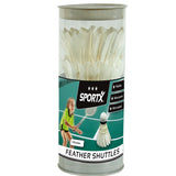Sportx shuttle feathers white in tube, 3 pcs.