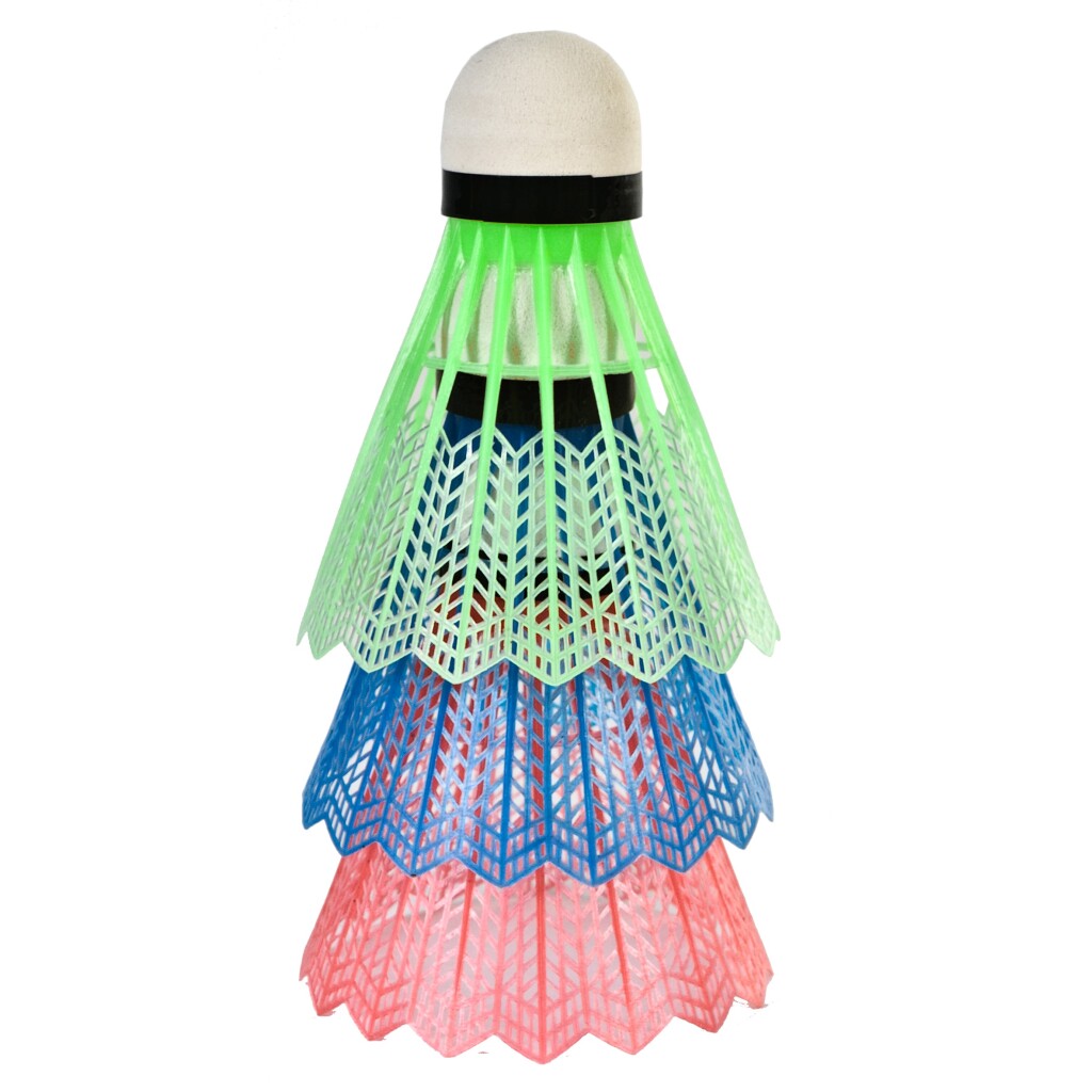 Sportx shuttles in tube 3 pieces red green blue