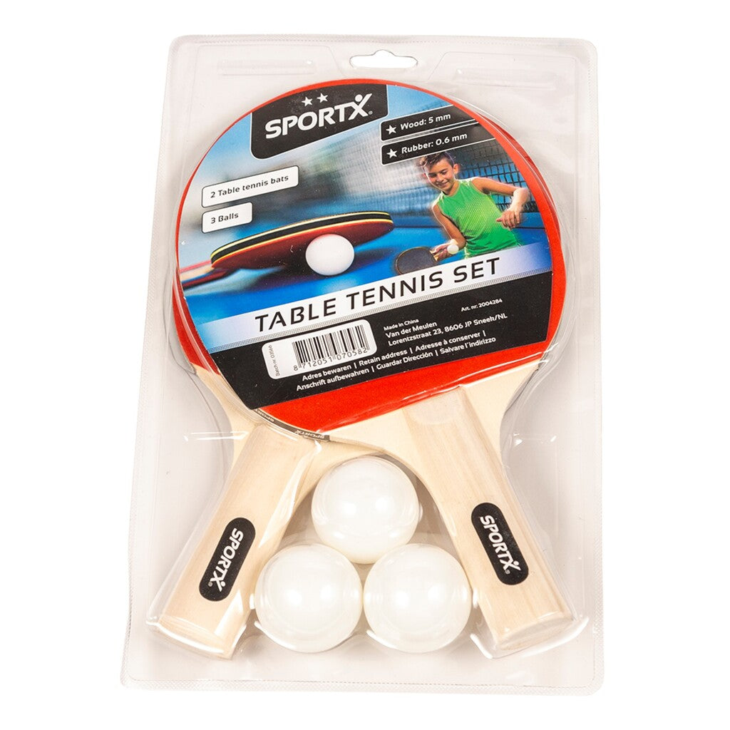 Sportx stolní tenis s 2 hvězdičkami 2 netopýry + 3 koule