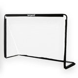 Gol di calcio in metallo sportivo 182x60x122 cm nero