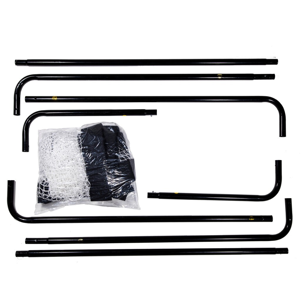Sportx metal football goal 182x60x122 cm black