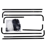 Sportx metal football goal 182x60x122 cm black