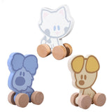Woezel en pip rubo toys baby houten wielfiguren assorti