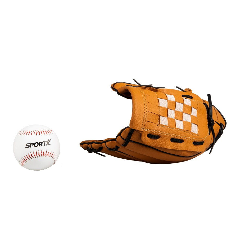 Sportx baseball glove with ball