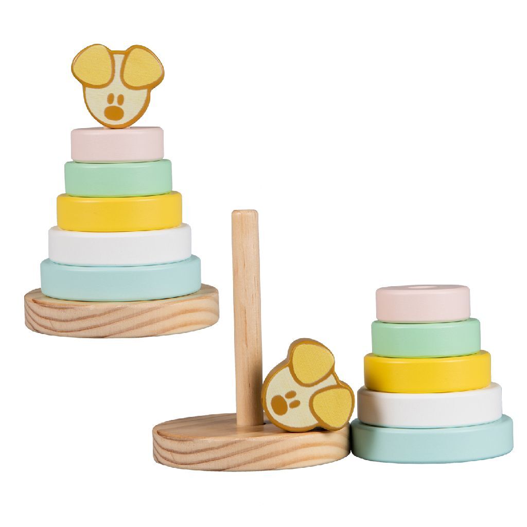 Rubo Toys Woezel a Pip Pip Baby Stack Tower, 7dlg.