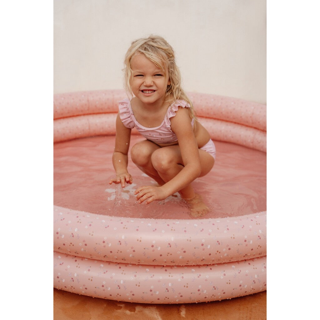 Kleine niederländische Schwimmbäder Blumen und Schmetterlinge 150 cm rosa