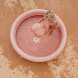Kleine niederländische Schwimmbäder Blumen und Schmetterlinge 150 cm rosa