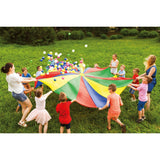 Juego al aire libre tela de paracaídas al aire libre con bolas