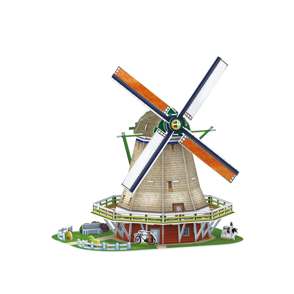 Cubic fun 3D puzzle Dutch windmill 61 pieces