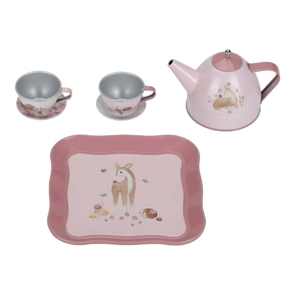 Little Dutch 'Fairy Garden' tin tea set in case