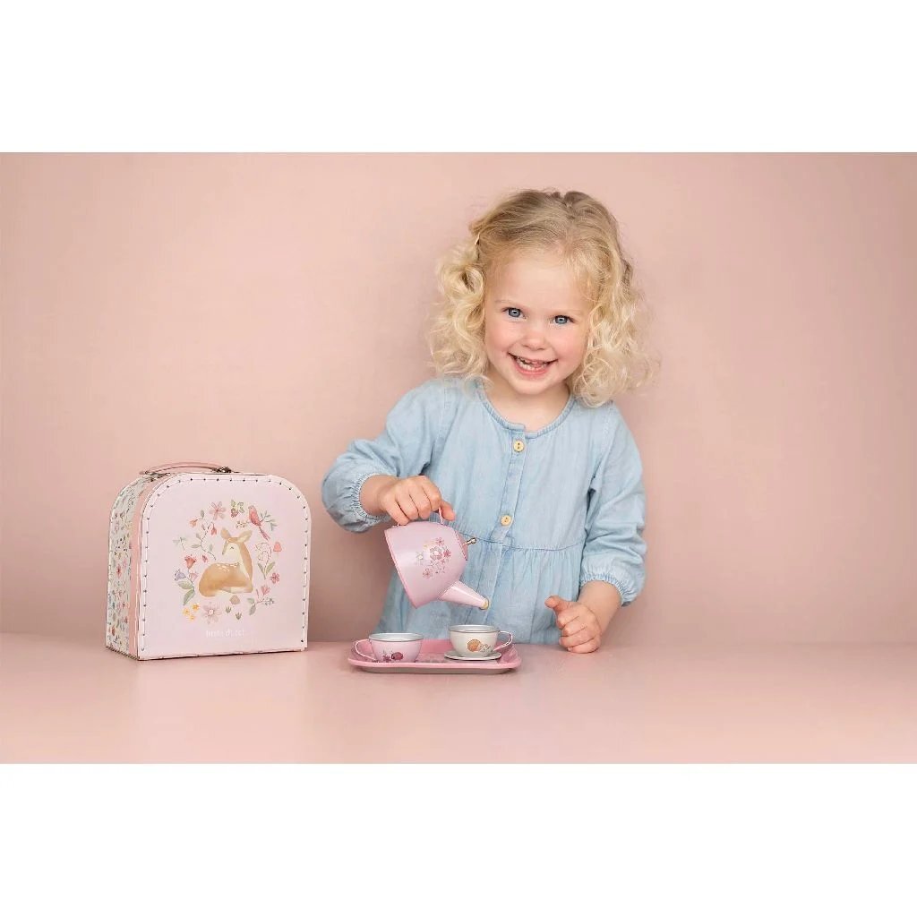 Little Dutch 'Fairy Garden' tin tea set in case